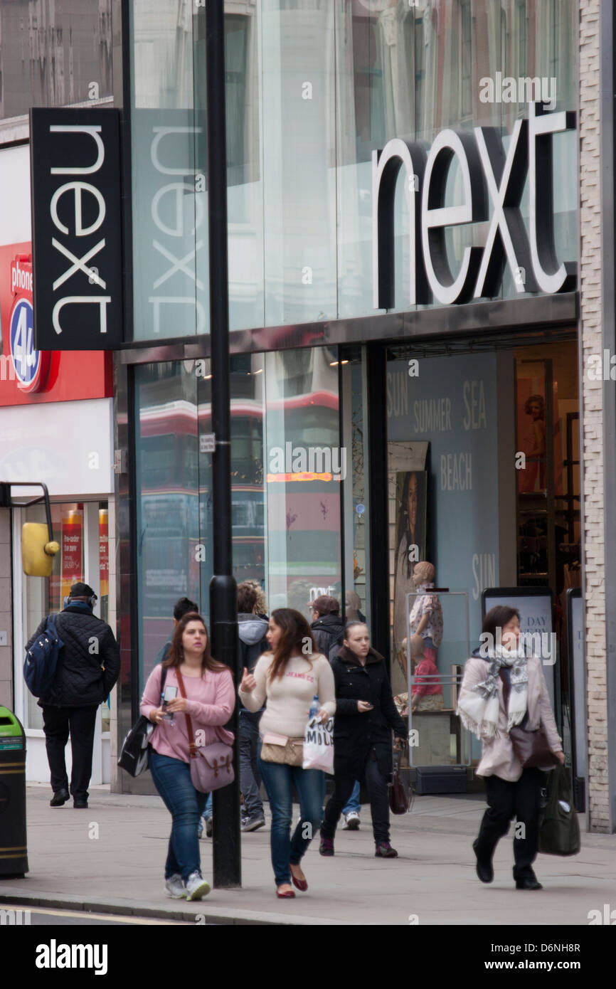 Oxford street London next retail shop Stock Photo