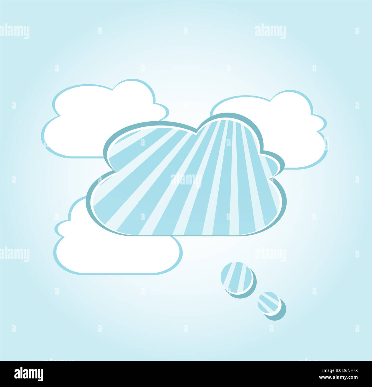 Abstract web design background with clouds with sun rays Stock Photo ...