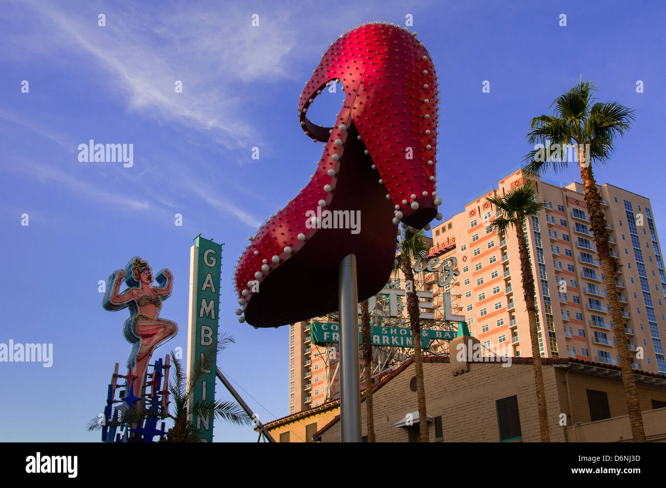 Big Red Shoe on Fremont Street in Las Vegas Stock Photo Alamy