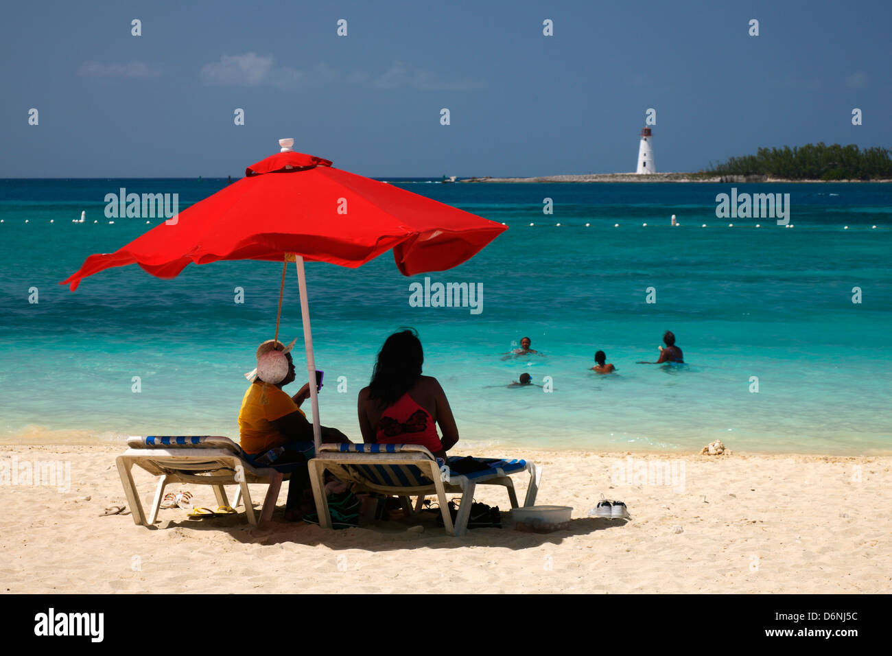 Junkanoo beach on Nassau Bahamas Stock Photo