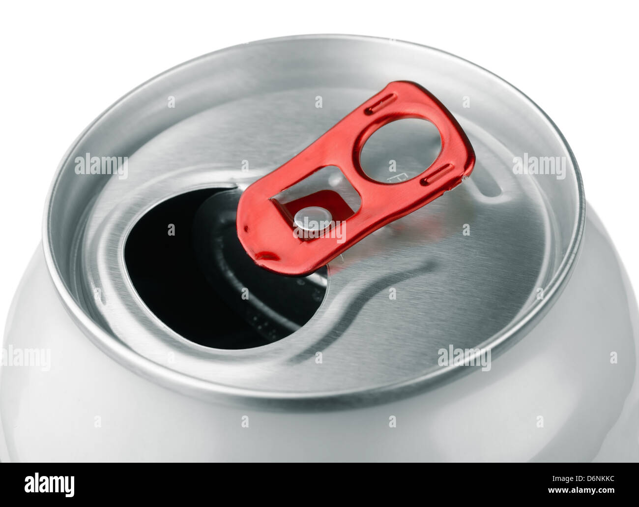 Close-up of open aluminum soda can Stock Photo
