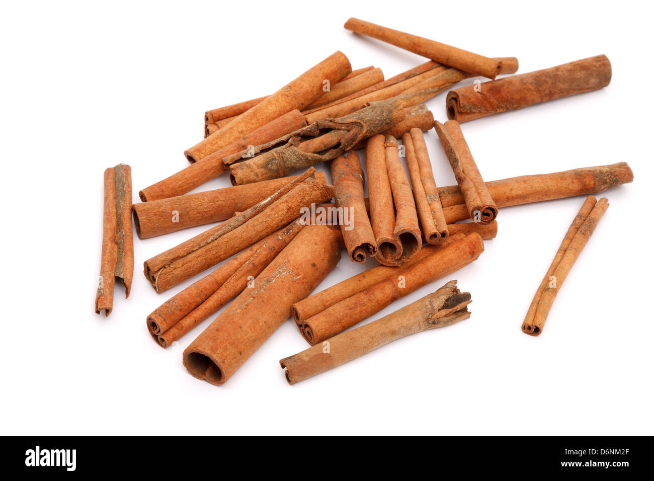 cinnamon bark isolated on white Stock Photo