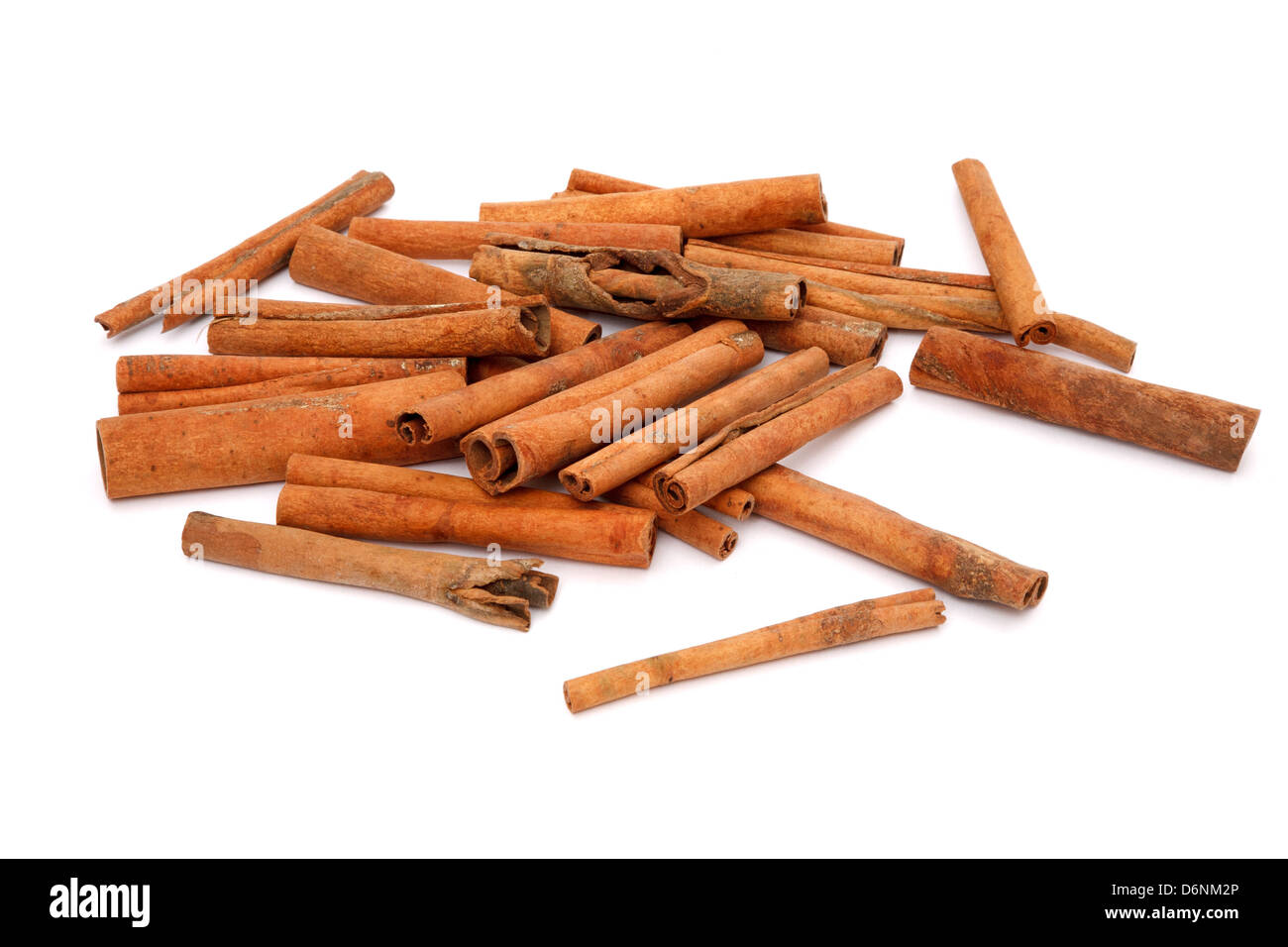 cinnamon bark isolated on white Stock Photo