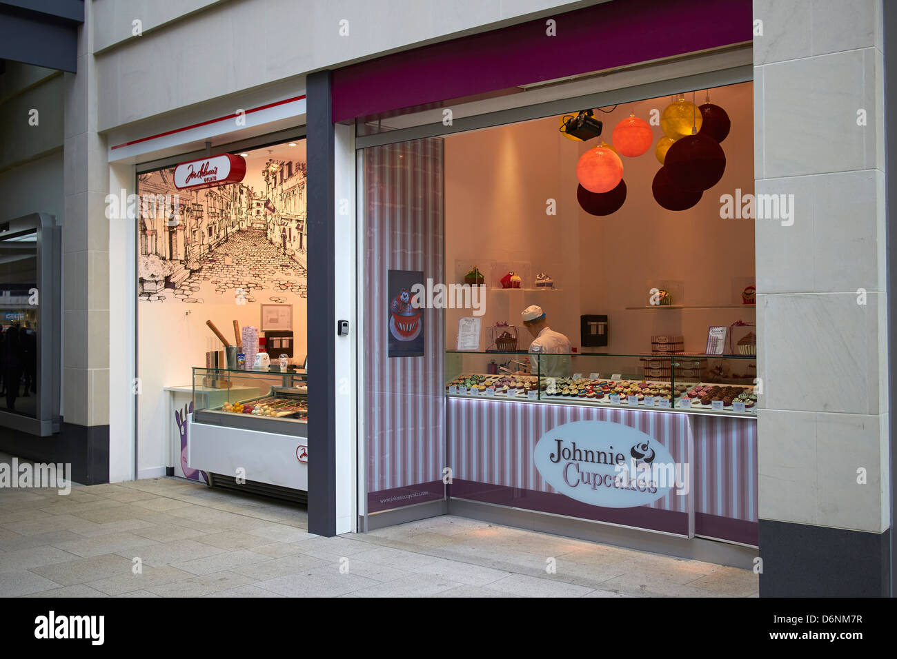 Johnnie Cupcakes shop at Trinity Leeds Stock Photo Alamy