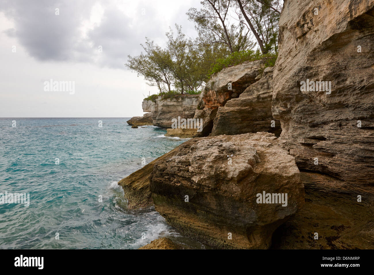 Clifton Point Cliffs, New Providence Island, Bahamas Stock Photo
