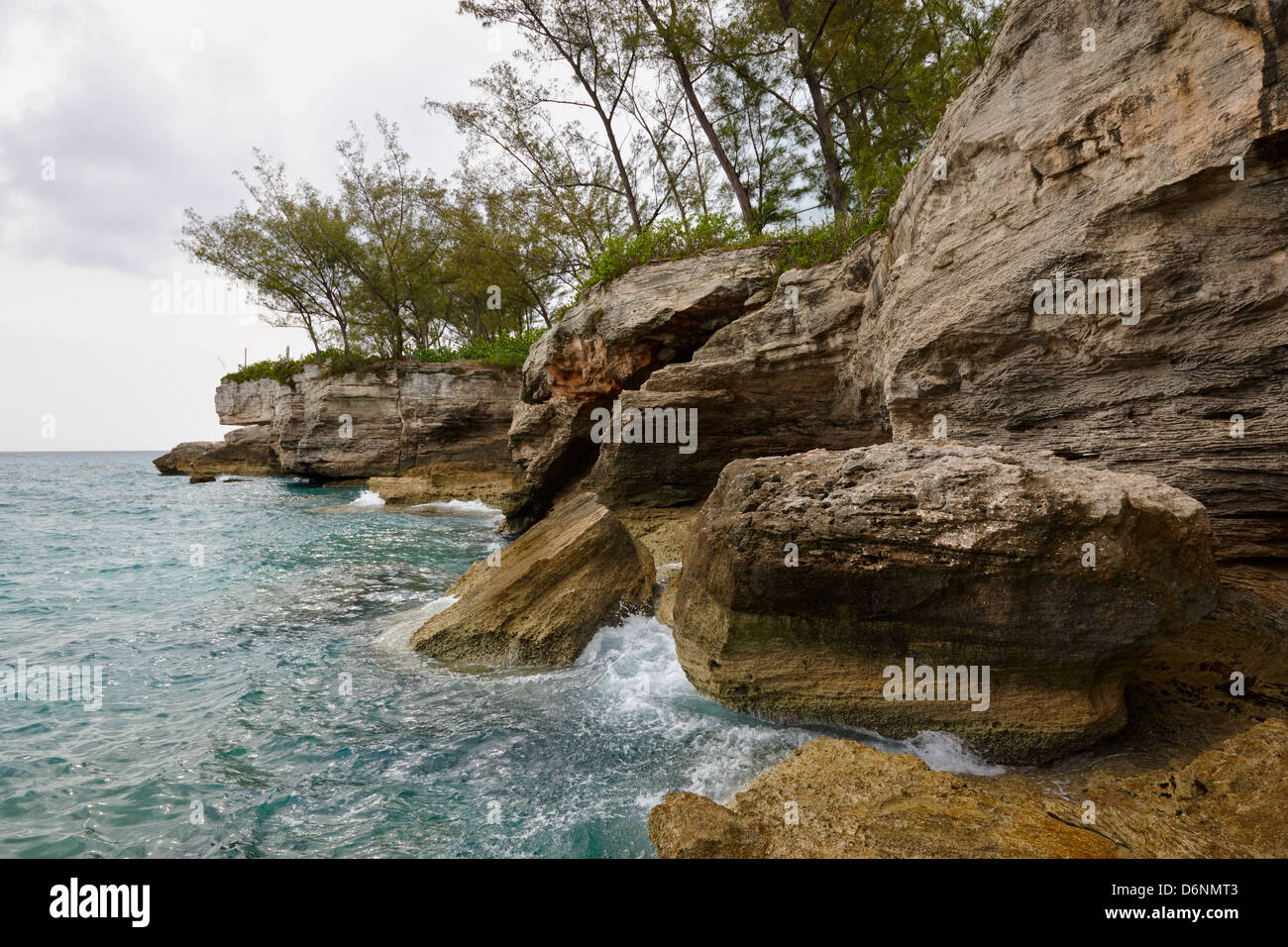 Clifton Point Cliffs, New Providence Island, Bahamas Stock Photo