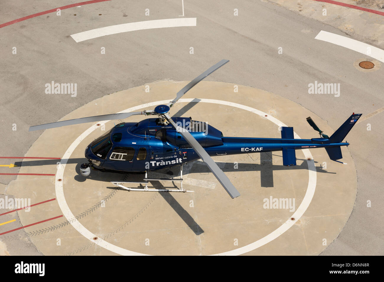 AS355 Ecureuil 2 (Twin Squirrel) helicopter made by Aérospatiale, (Eurocopter Group) Servei Català de Trànsit. CAThelicopters Stock Photo