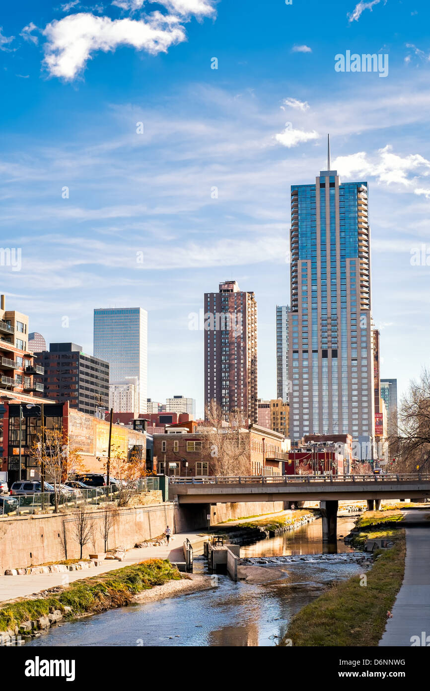 Cherry Creek running through downtown Denver, Colorado Stock Photo Alamy