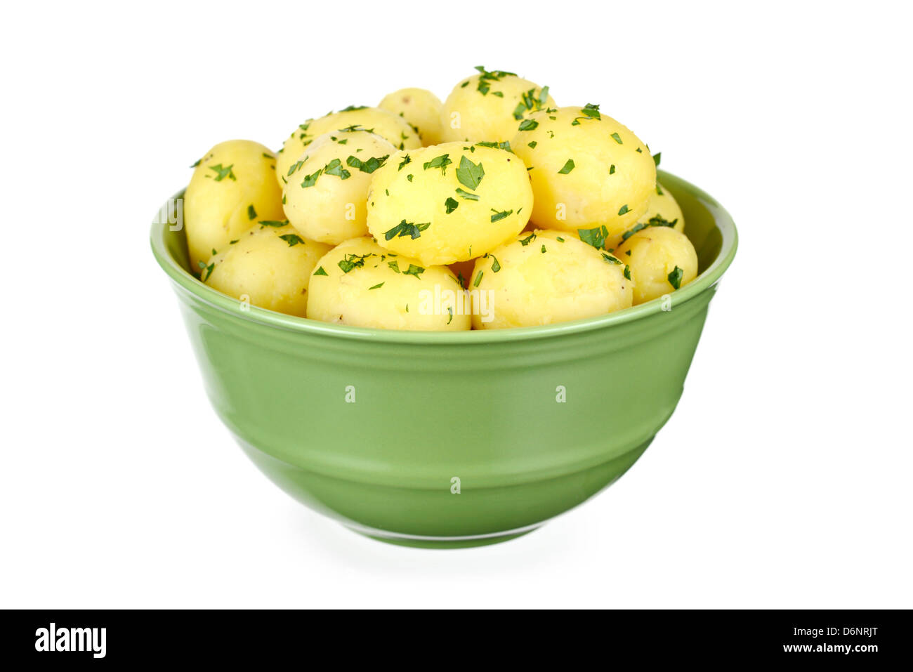 Potatoes garnished with parsley, Mini potatoes yellow fleshed Stock
