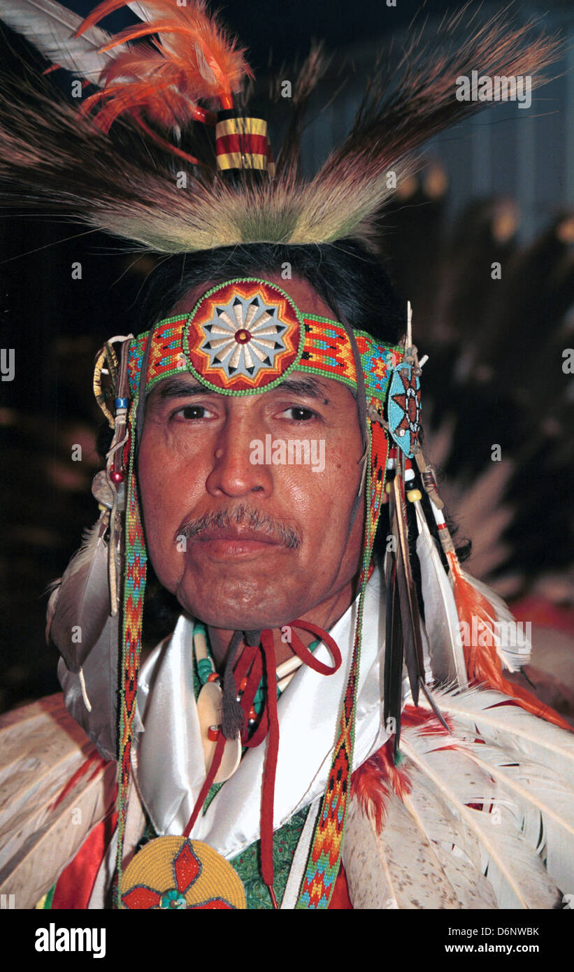 Native American Indian at pow wow Pine Ridge Indian reservation South