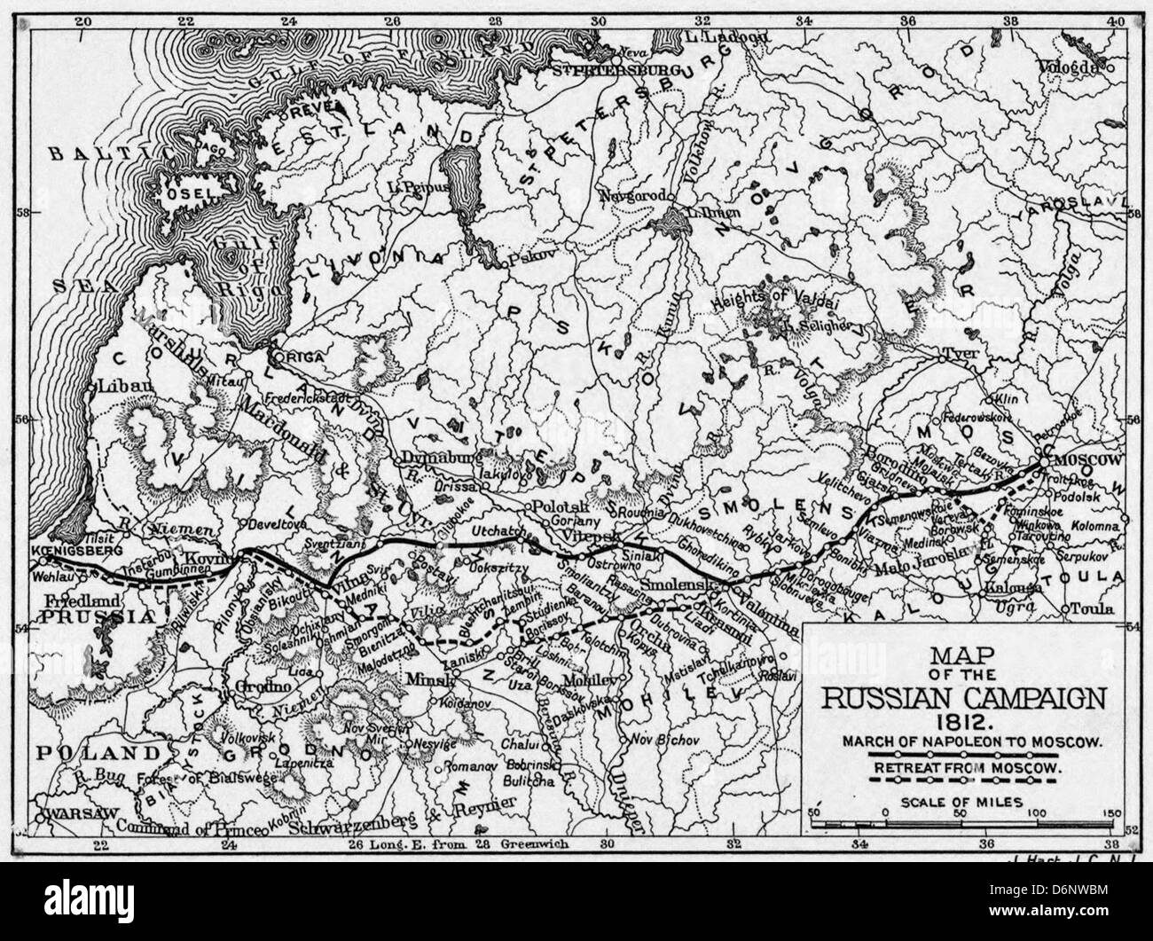 Napoleon S Retreat From Moscow Chart