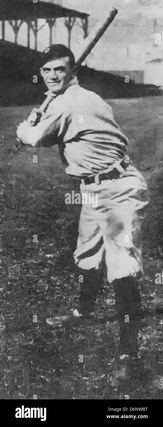 Neal Ball - The former member of the Clevelands, who this year played utility infielder for the Red Sox. In the big series, he batted but once. He fanned and for each swing received $1341.66 or a total of $4025 for striking out, 1912 Stock Photo