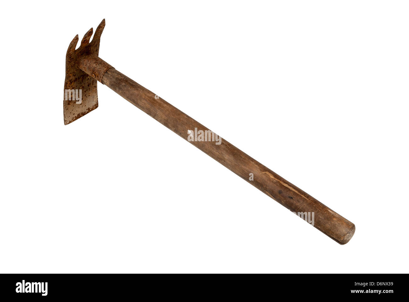 Ancient Hoe, Isolated Stock Photo