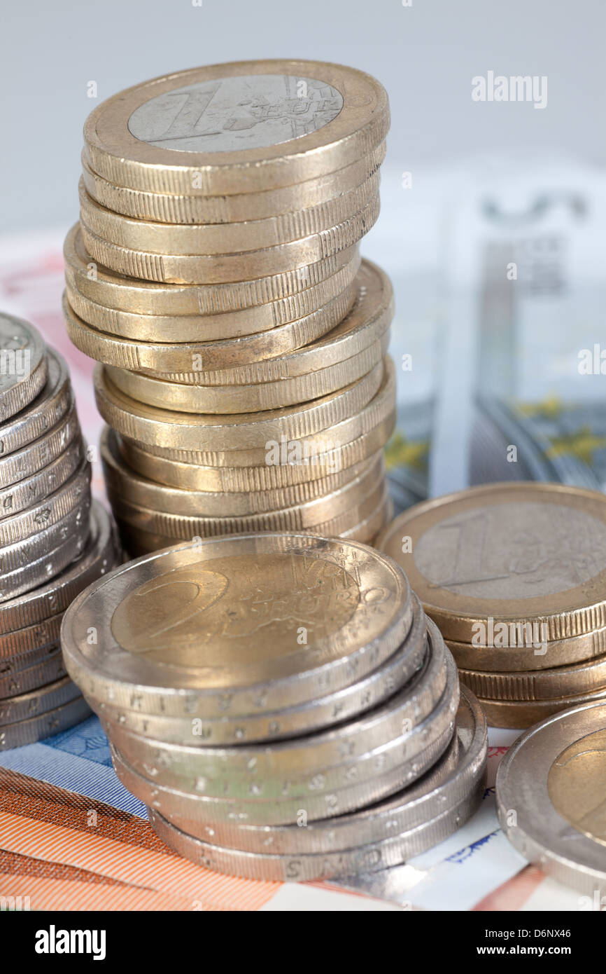 Berlin, Germany, Euro notes and Euromuenzen Stock Photo - Alamy
