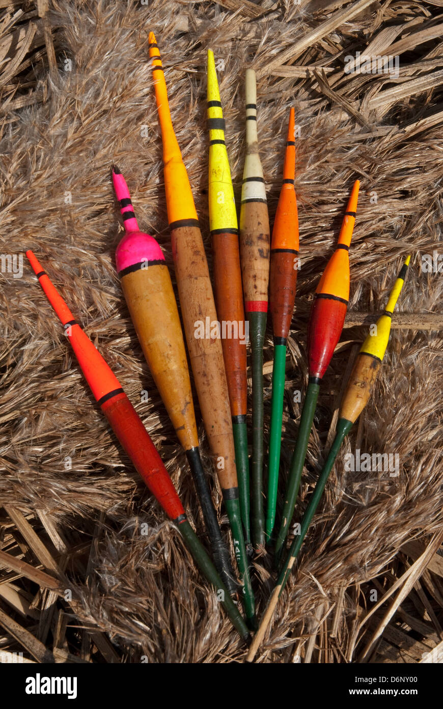 A selection of vintage Avon style freshwater fishing floats Stock Photo -  Alamy