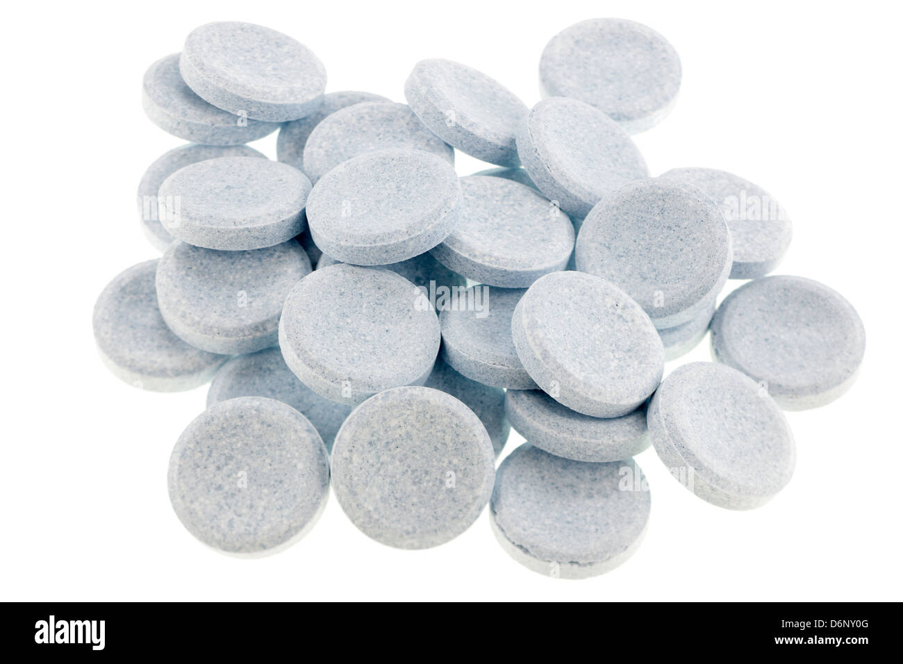 Pile of effervescent bleaching tablets Stock Photo