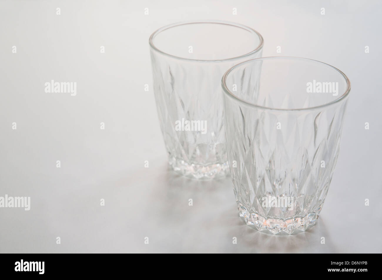 Two empty glasses Stock Photo Alamy