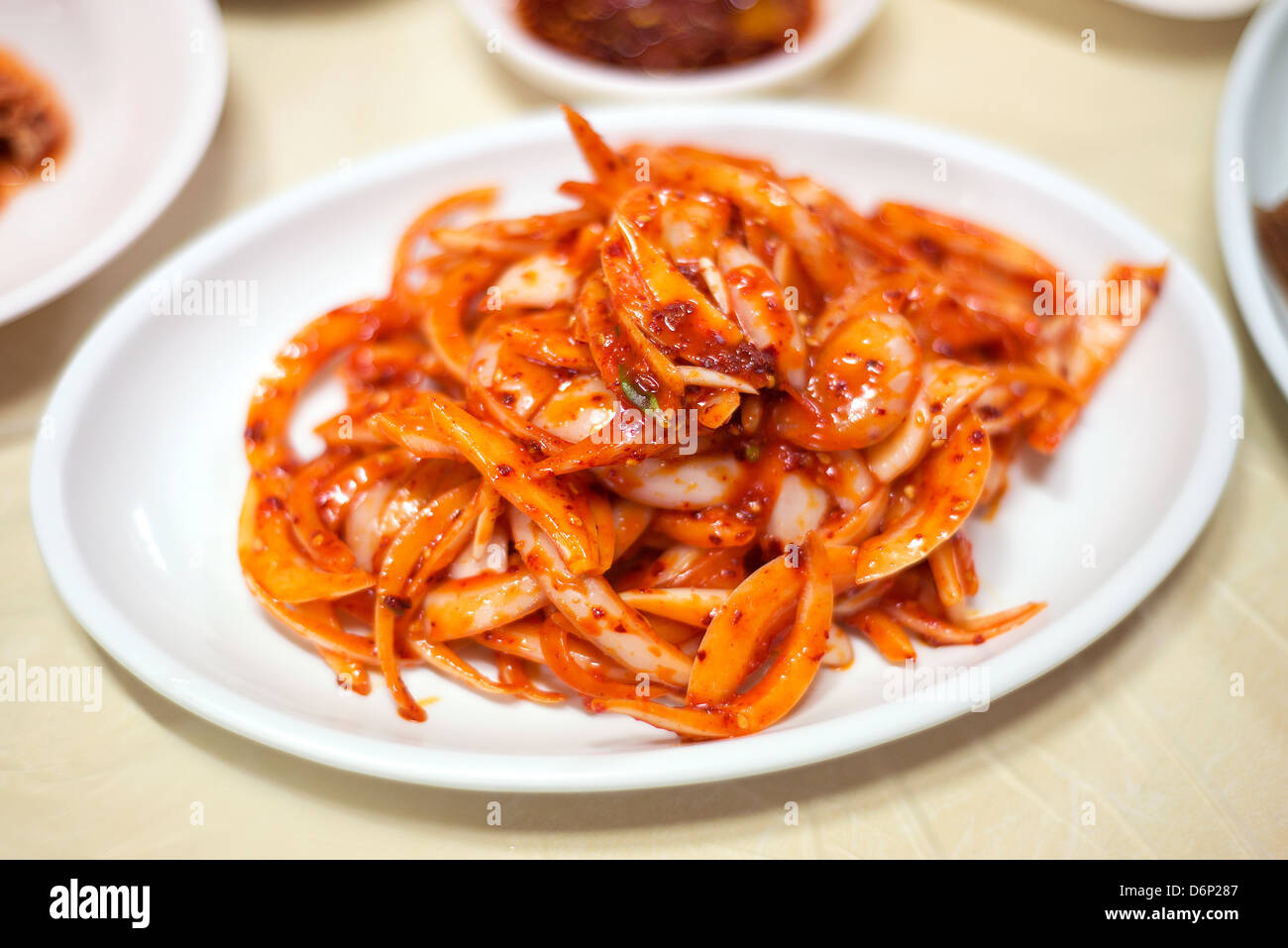 korean pickled onion side dish Stock Photo