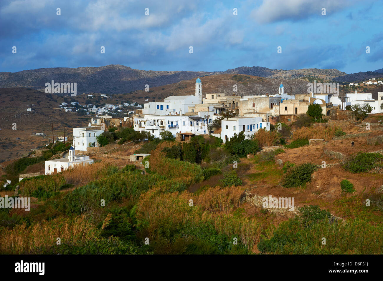 Tarapados village, Tinos, Cyclades, Greek Islands, Greece, Europe Stock Photo
