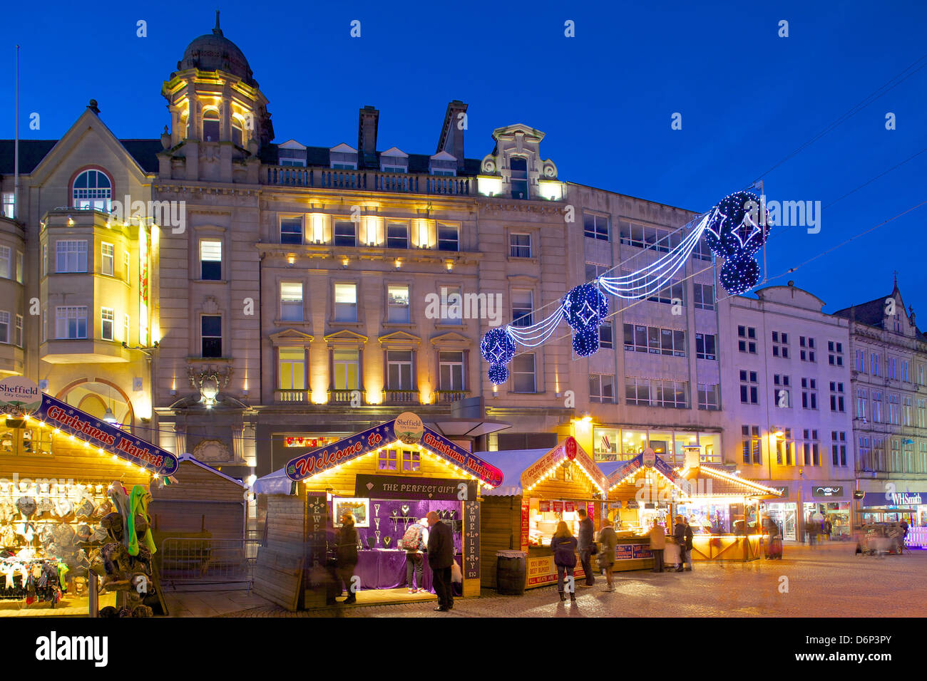 Christmas Market, Sheffield, South Yorkshire, Yorkshire, England, United Kingdom, Europe Stock Photo