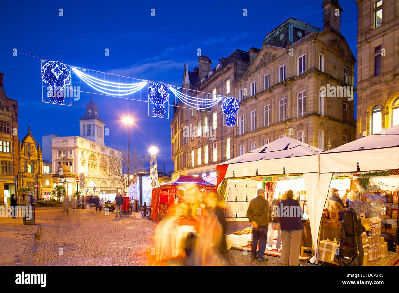 Christmas Market, Sheffield, South Yorkshire, Yorkshire, England, United Kingdom, Europe Stock Photo