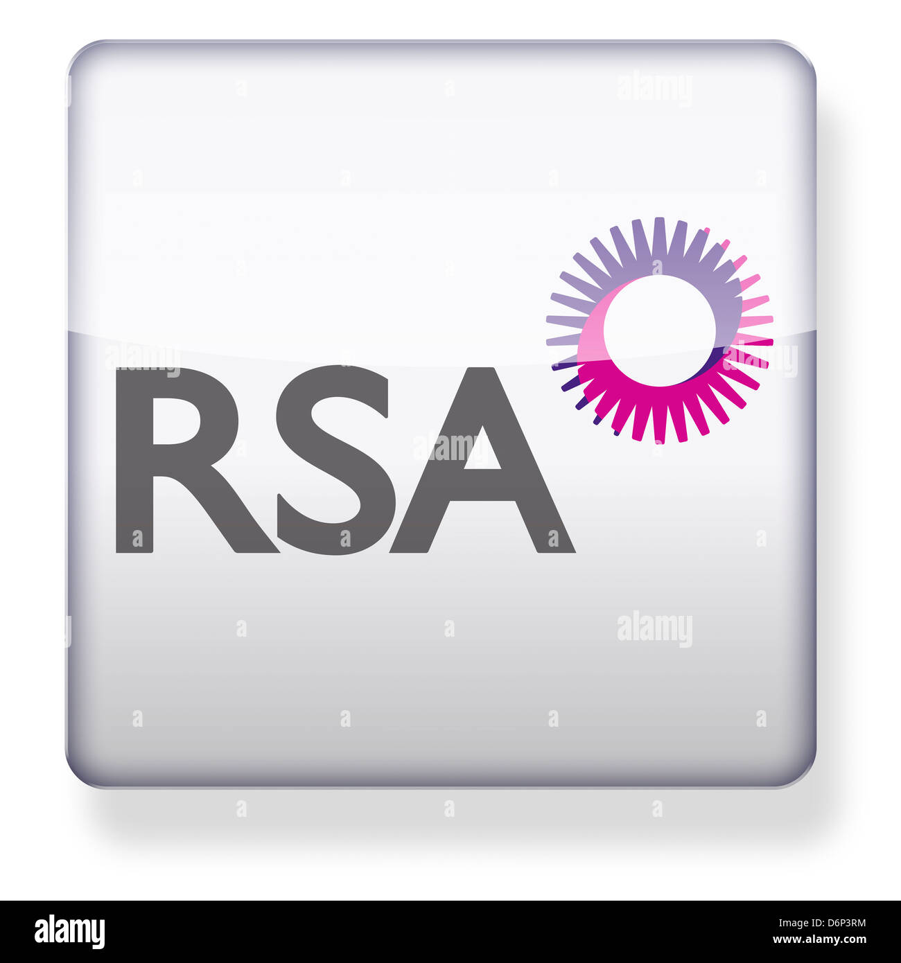 RSA Insurance Group logo as an app icon. Clipping path included. Stock Photo