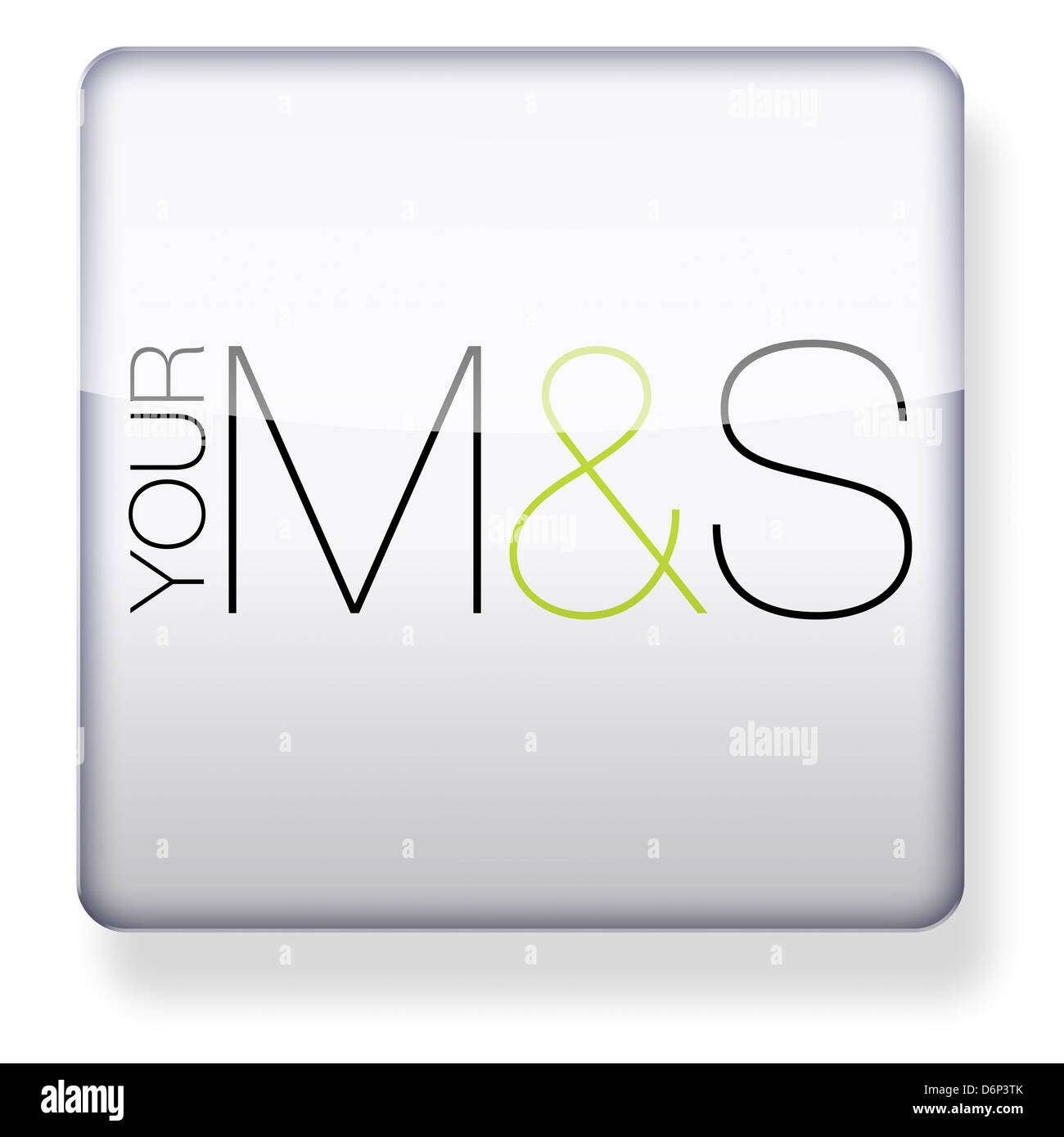 Marks and Spencer logo as an app icon. Clipping path included. Stock Photo