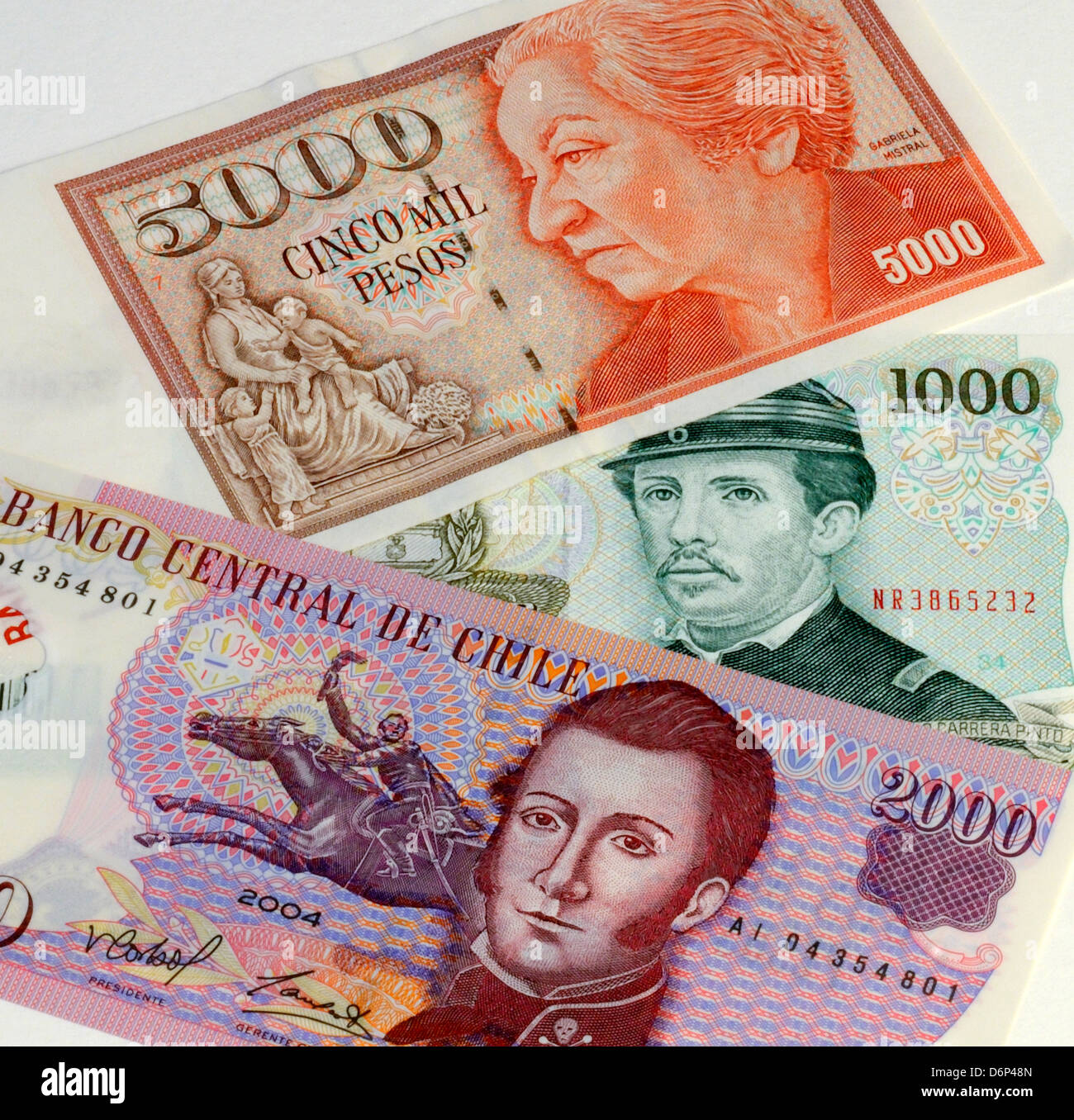 CHILE 5000 PESOS Banknote Circulated Single Note Chilean 5000 Banknotes