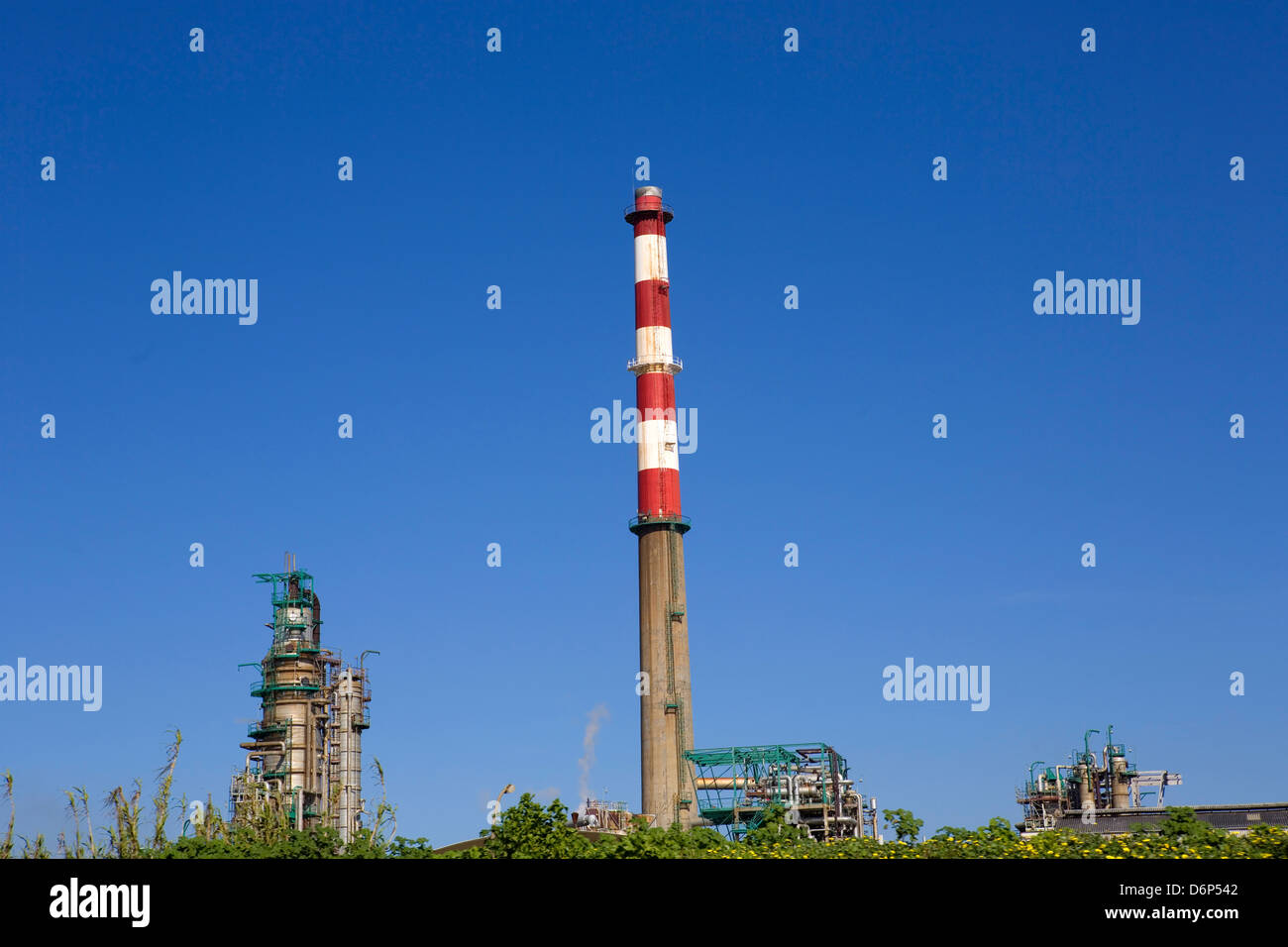 Industrial power plant and oil refinery at Porto, portugal Stock Photo