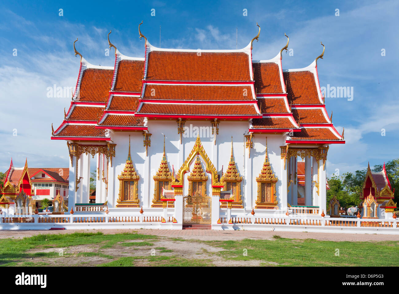 Karon Beach, Buddhist Temple, Phuket Island, Phuket, Thailand, Southeast Asia, Asia Stock Photo