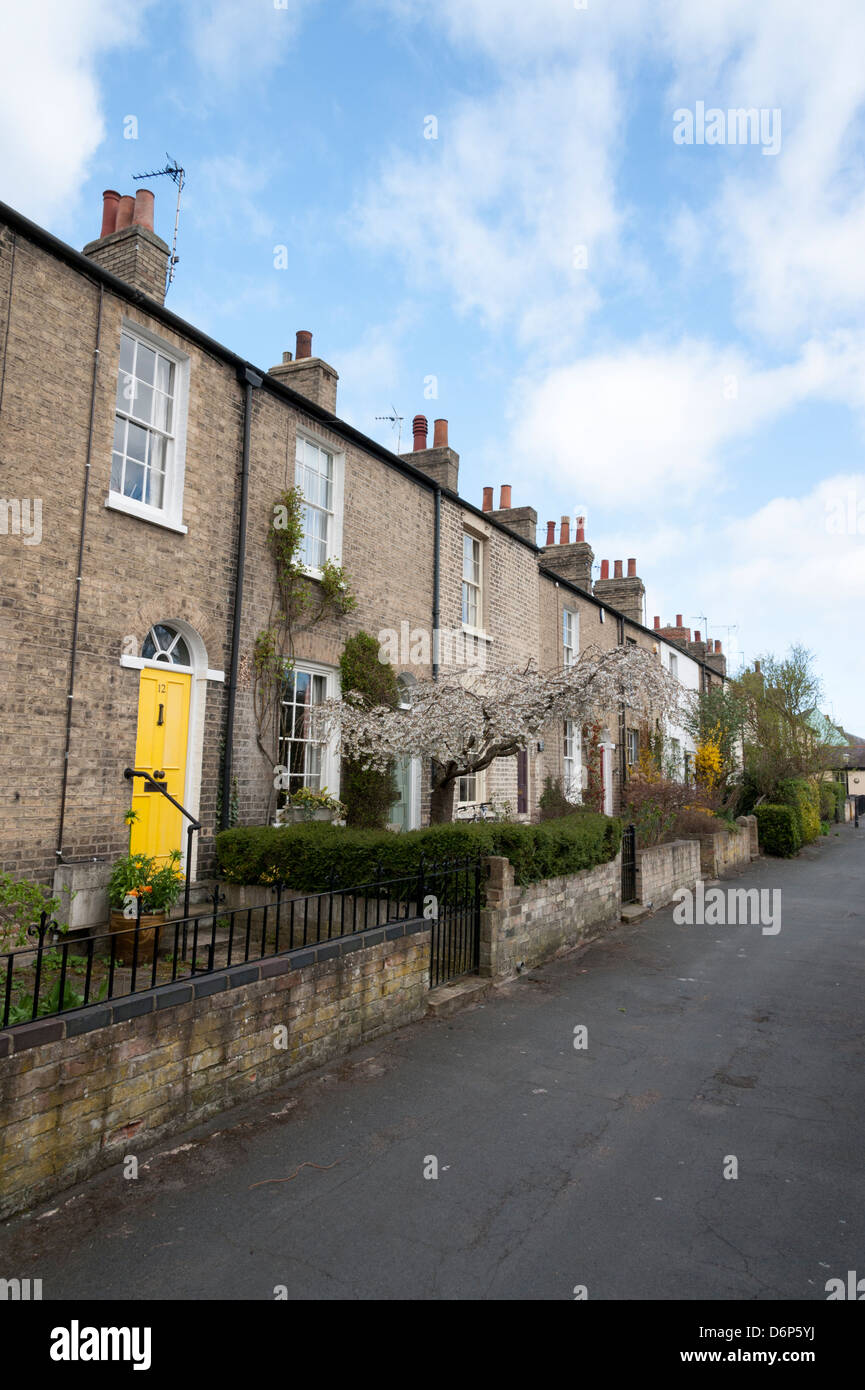 Terraced housing at Ferry Path Cambridge UK. Fashionable housing near