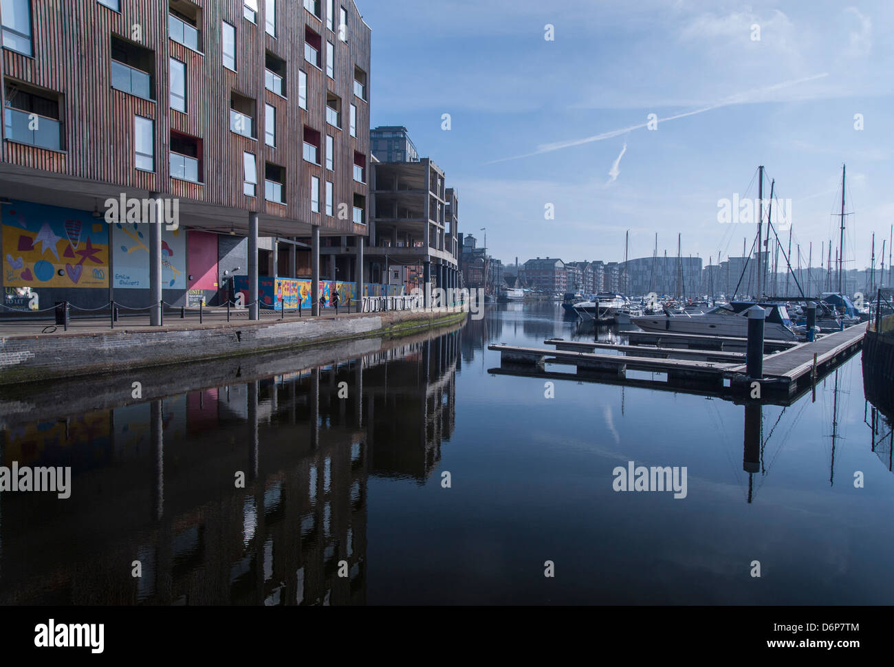 IPSWICH MARINA EARLY MORNING IN APRIL Stock Photo