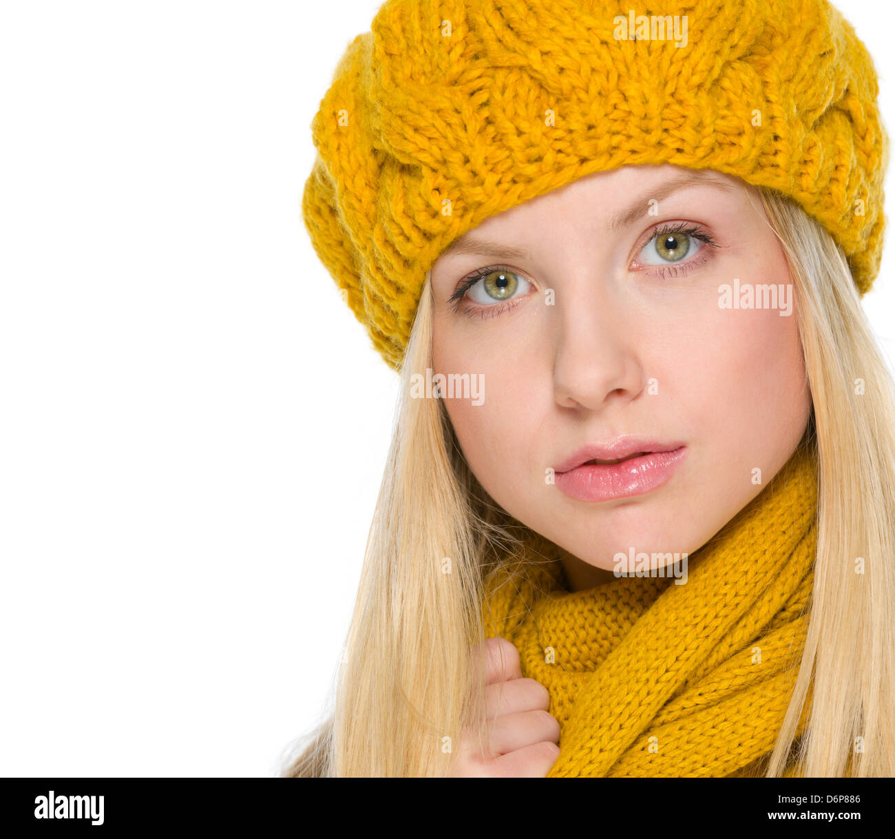 Portrait of girl in autumn clothes Stock Photo - Alamy