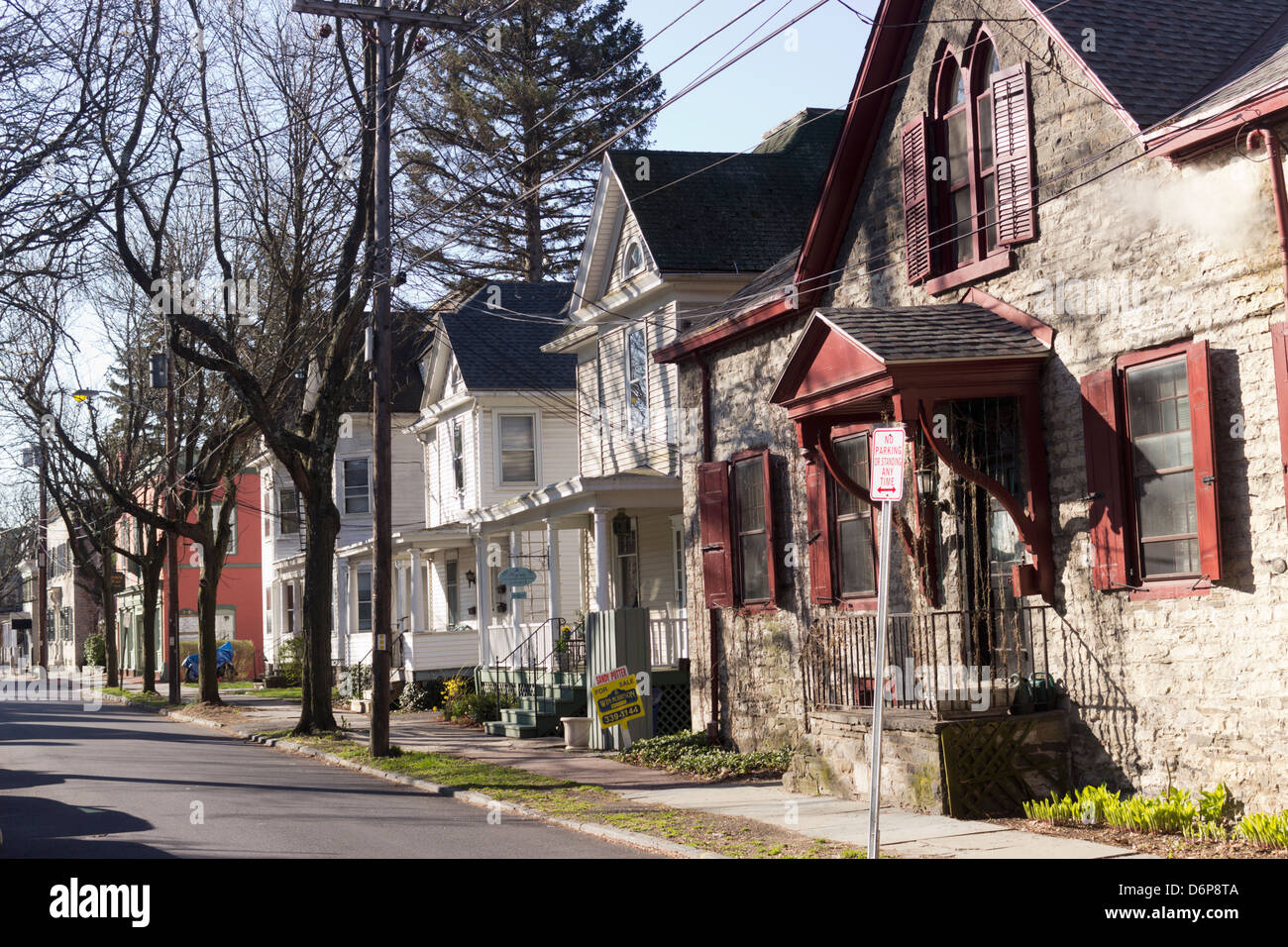 village scene, Kingston, NY, USA Stock Photo Alamy