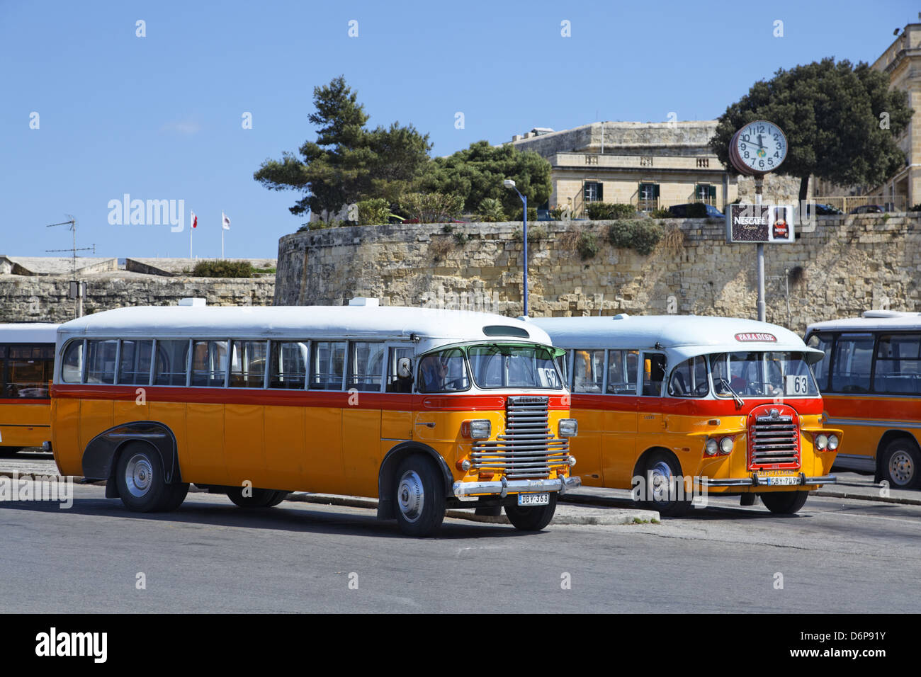 Malta, Valletta, Oldtimer Bus friedlich, Harmonisch, Stock Photo