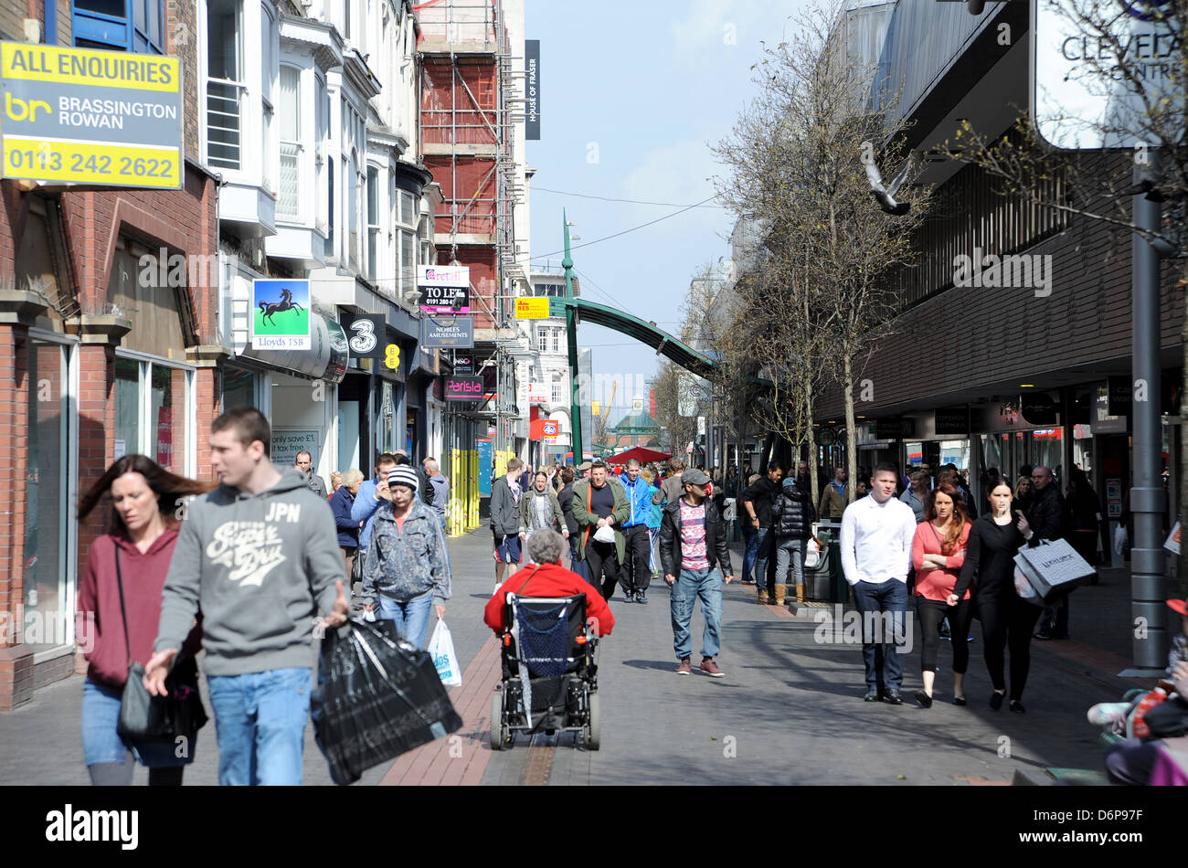 Middlesbrough town centre shopping Cleveland Teeside UK Stock Photo - Alamy