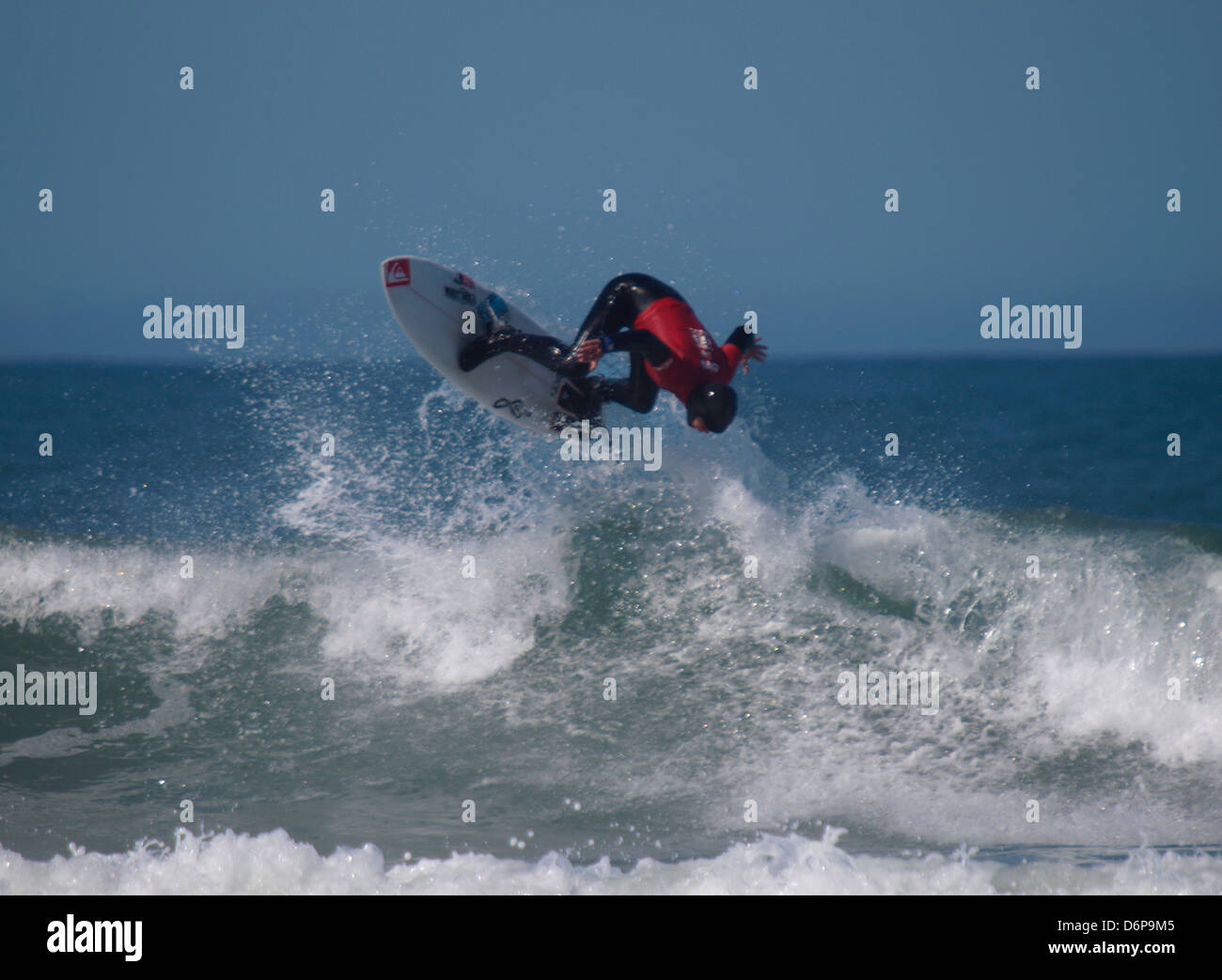 Calypso British Schools Surf Championship, Widemouth Bay, Cornwall, UK 2013 Stock Photo
