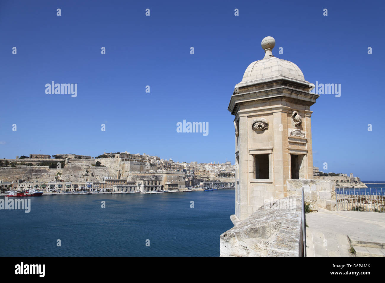 Malta, Senglea, Garola Gardens 'vedette' watchtower peaceful, harmonious, Malta, Senglea, Garola Gardens, 'vedette', Wachturm Stock Photo