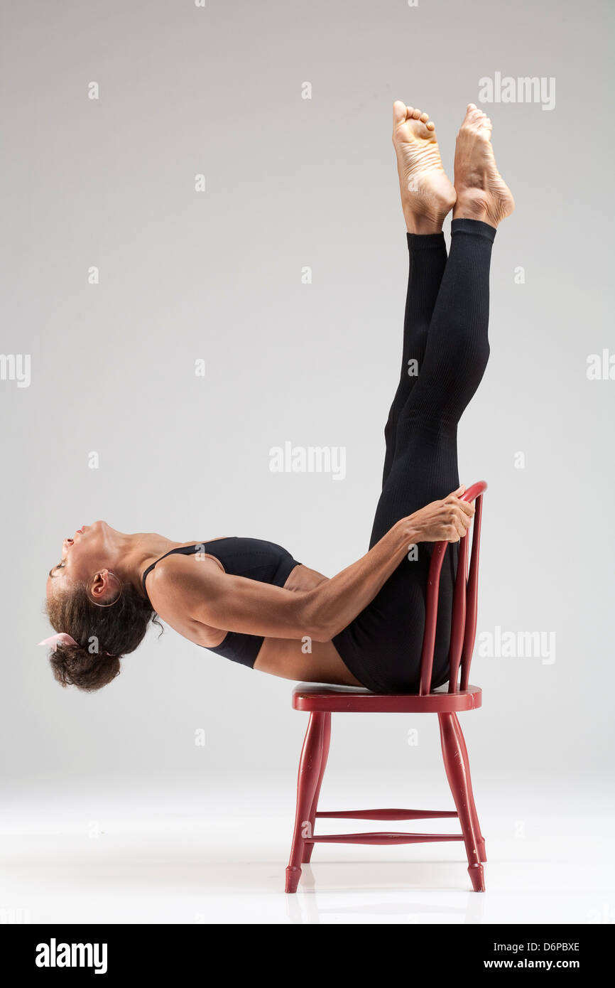 Female Gymnastics Chair Stock Photos Female Gymnastics
