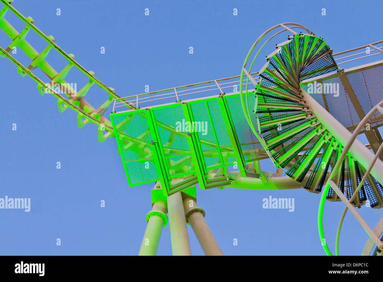 detail of a roller coaster structure Stock Photo - Alamy