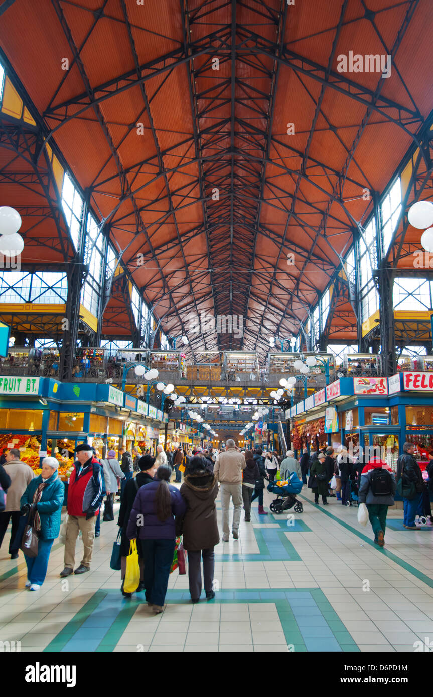 Nagycsarnok the Great Market Hall central Budapest Hungary Europe Stock Photo