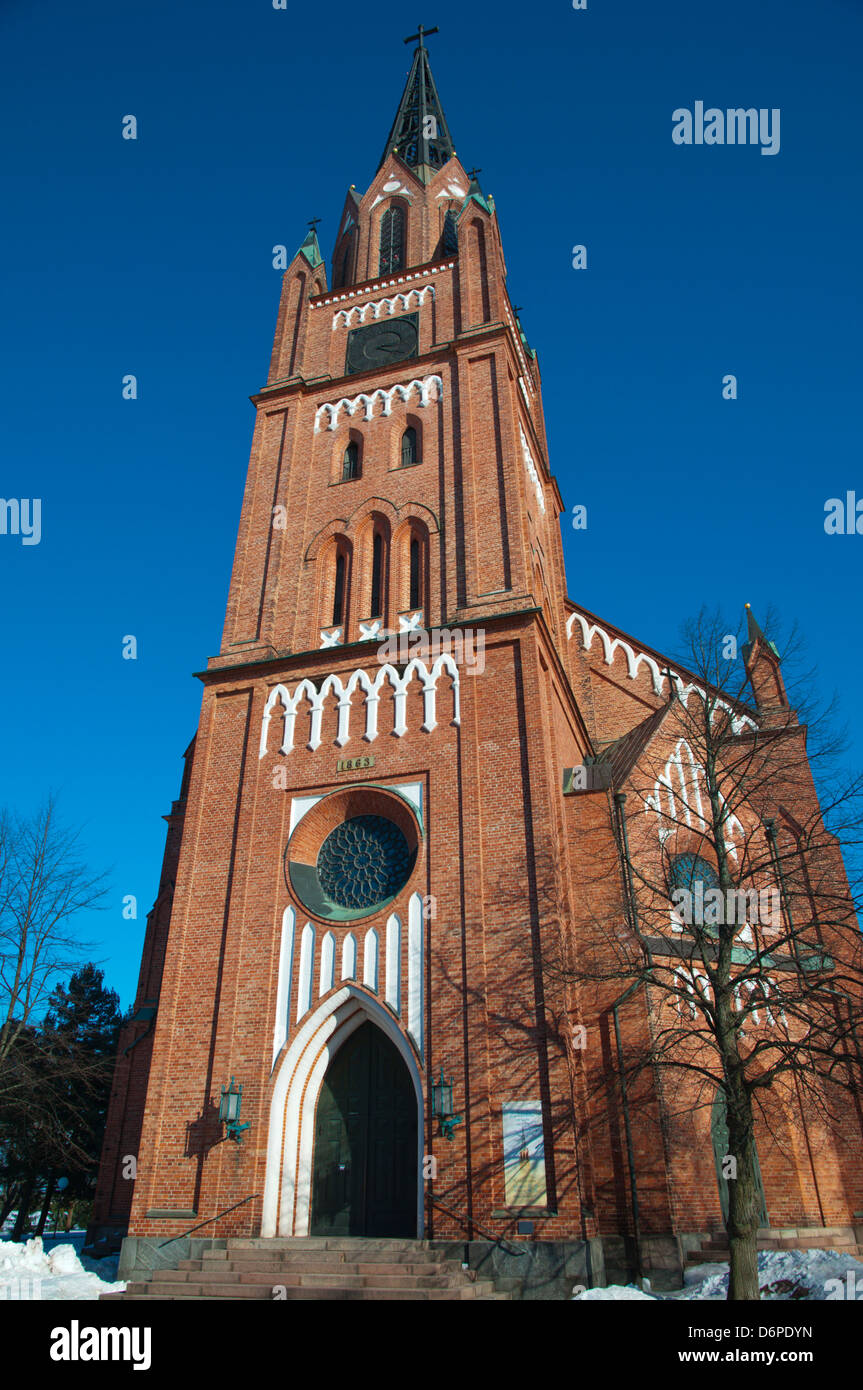 Neogothic style Keski-Porin Kirkko church (1863) Pori Finland Europe Stock Photo