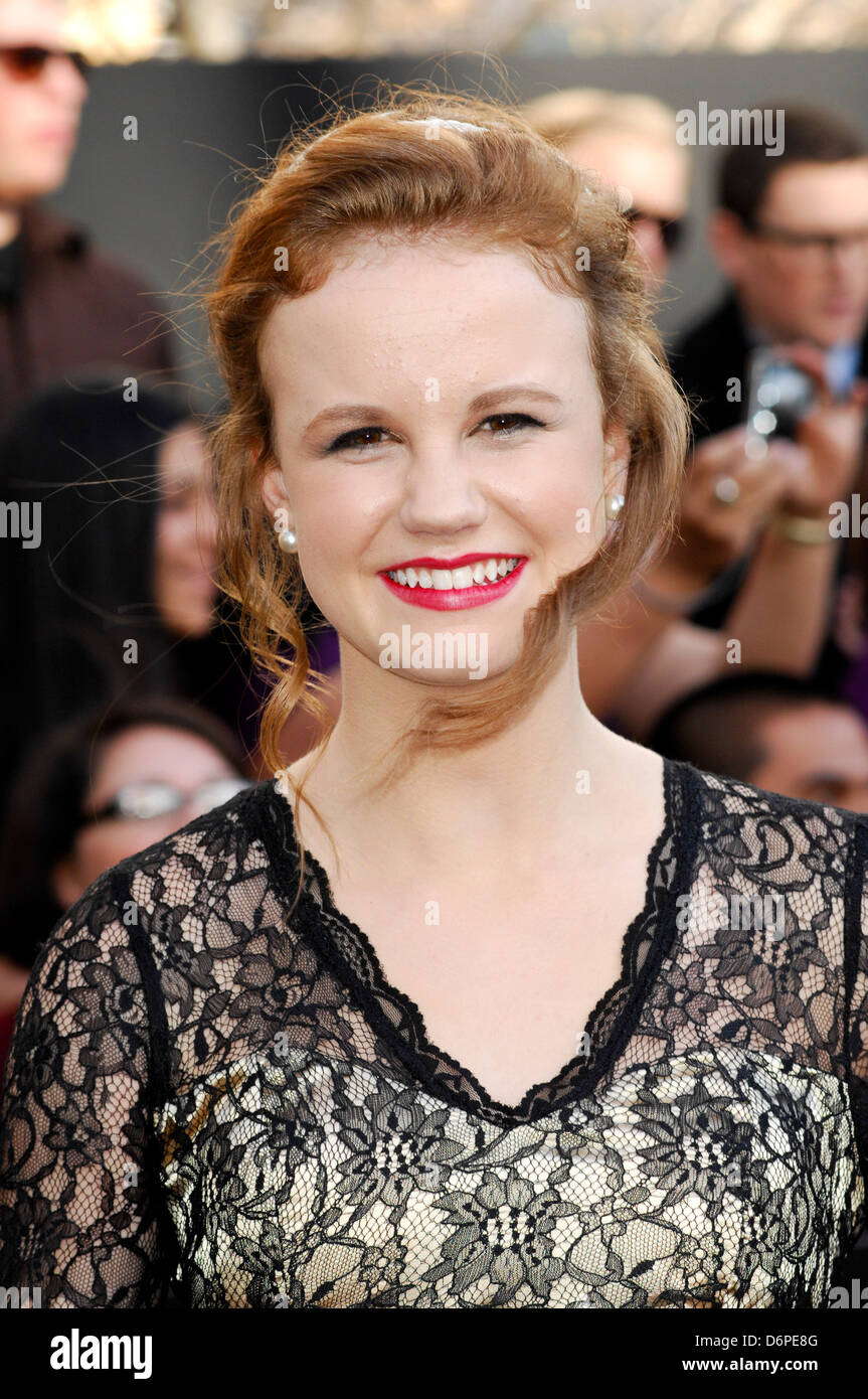 Mackenzie Lintz World Premiere Of The Hunger Games Held At Nokia Stock Photo Alamy