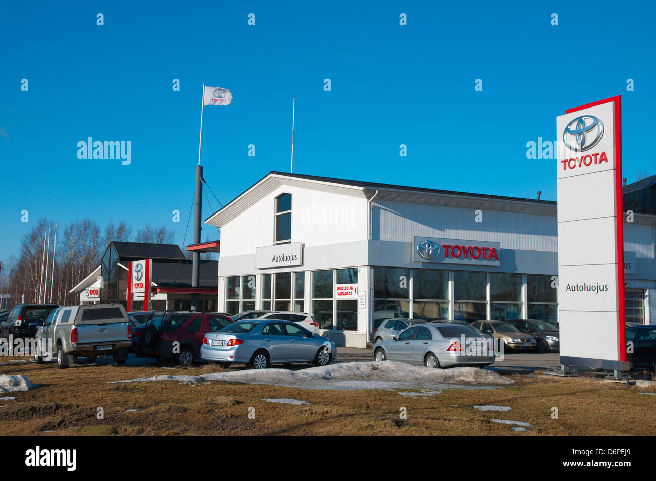 Toyota car dealership Pori Finland Europe Stock Photo Alamy