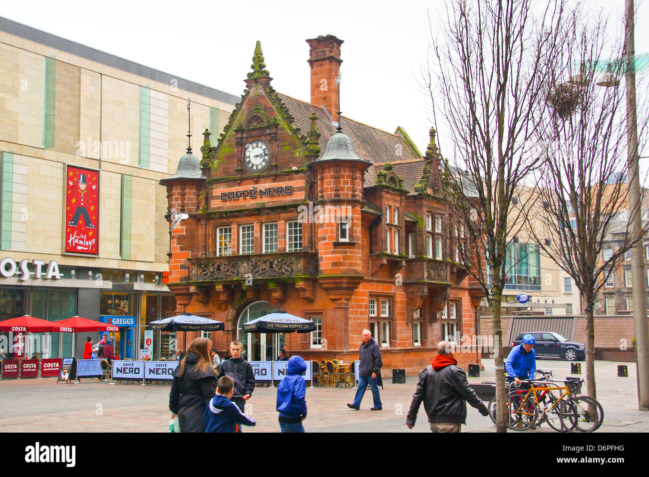 Original St Enoch underground station now coffee shop Glasgow Stock