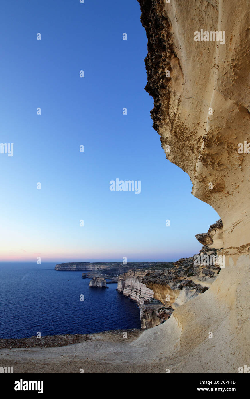 Malta, Gozo, Wardija Point, Küste, Coast, cliffs, peaceful, harmonious, Klippen, friedlich, Harmonisch, Stock Photo