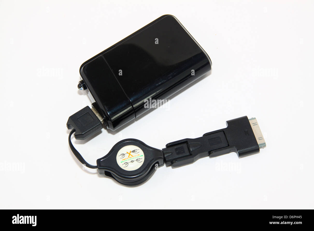 Emergency power supply for mobile phones battery operated Stock Photo