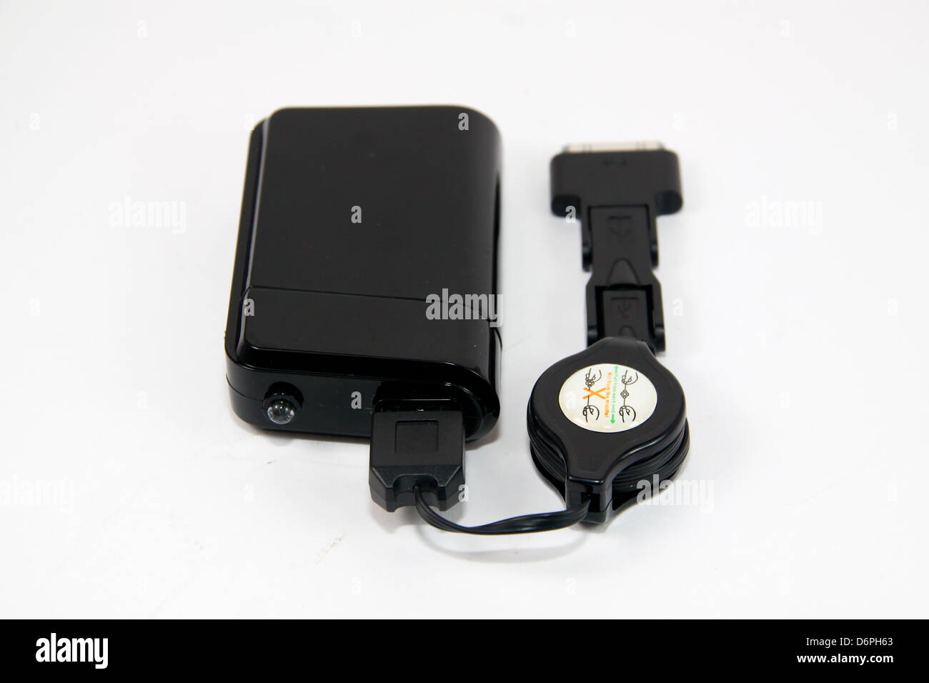 Emergency power supply for mobile phones battery operated Stock Photo