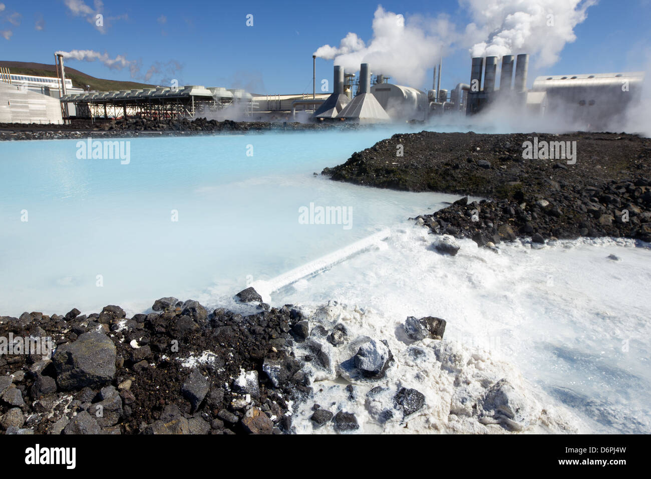 Svartsengi geothermal power plant in Iceland. Focus is on the forground  Stock Photo - Alamy