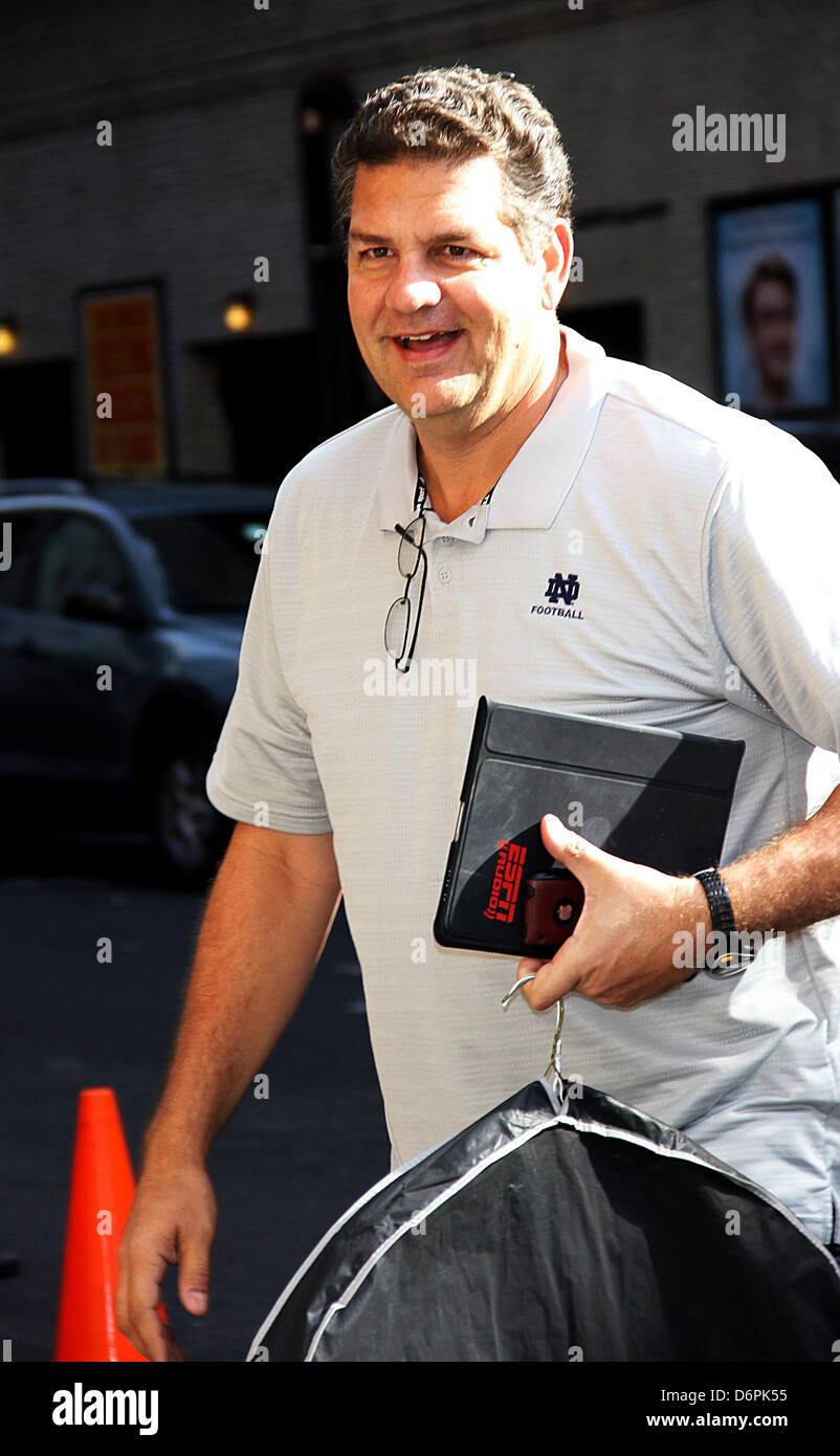 Mike Golic 'The Late Show with David Letterman' at the Ed Sullivan Theater - Arrivals New York City, USA - 10.10.11 Stock Photo